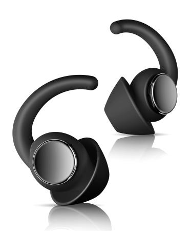 Concert Ear Plugs 30dB High Fidelity EarPlugs Silicone Ear Plugs for Sleeping Festivals Motocycle Travel&Focus (Black)