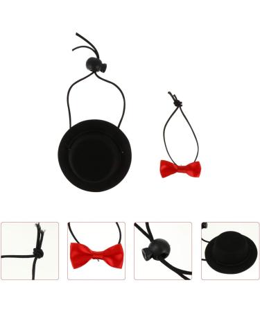 POPETPOP Guinea Pig Outfit Hamster Hat and Bowtie Set - Small Animal Costume for Parties and Festivals - Perfect for Rats, Sugar Gliders, Rabbits, Chinchillas, Ferrets, and Cats - Black - Buy Online on GoSupps.com