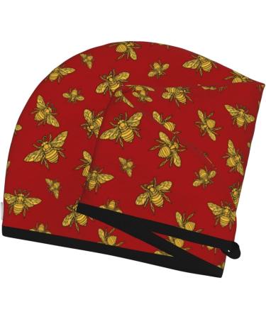 Hohey Bee Golden Hair Towel Wrap - Quick Drying Hair Towel Turban with Button for Fast Drying - Buy Online on GoSupps.com