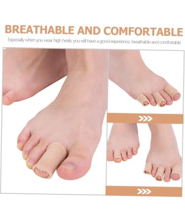 Healvian Silicone Toe Tubes - 4 Pcs Toe Sleeves Protector for Men - Flexible Toe Covers for Pain Relief and Care - Buy Online on GoSupps.com