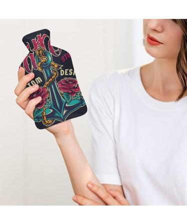 Rose Sailing Hot Water Bottle with Plush Cover - Bed Bottle Hand Warmer for Adults & Children | 26.5x15.3cm - Perfect for Comfort & Warmth - Buy Online on GoSupps.com