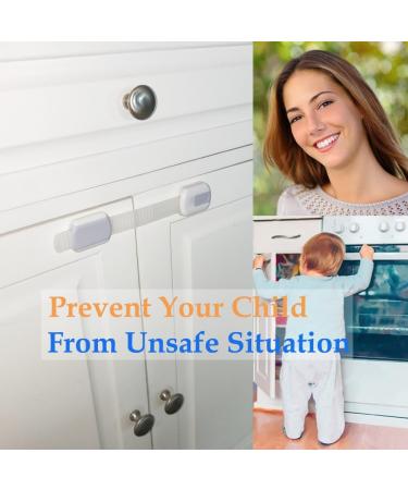 Child Proof Baby Safety Locks For Cabinet Locks Extra 3M Adhesive No Screws For Drawers Cupboard Doors (8Pack child safety cabinet locks) - Buy Online on GoSupps.com