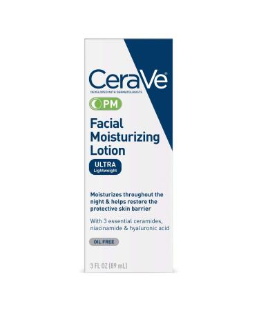 CeraVe Facial Moisturizing Lotion PM Ultra Lightweight 3 oz ( Packs of 12)