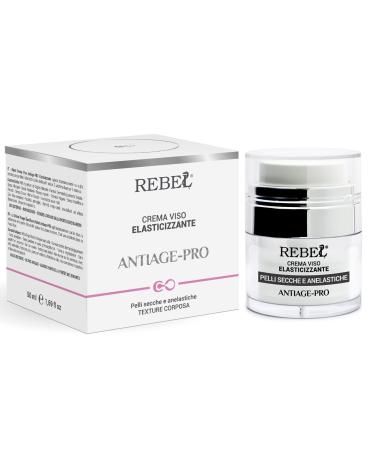 Licofarma Rebel Antiage Pro Elastic Anti-Ageing Face Cream | Specific Anti-Wrinkle Cream for Dry Asphyxic and Analyst Skin | With Peptides | Instant Lift Effect | Airless Pot 50 ml