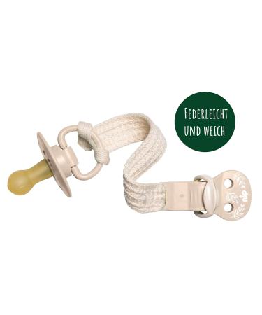 Nip Stay Green Organic Cotton Pacifier Tape - Adjustable Clothing Protector - Made in Germany - Brown - Buy Online on GoSupps.com
