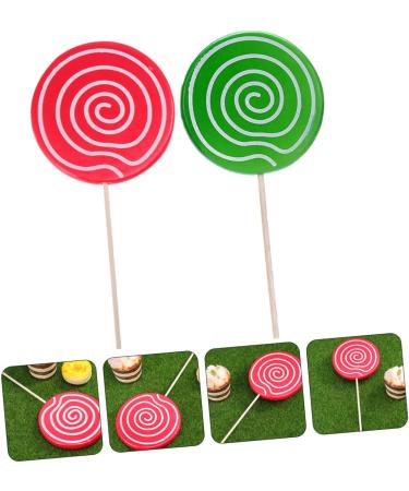 Alipis 4 Pcs Wedding Decoration Decorative Fake Lollipop Fake Lollipops Fake Lollipop Model Rainbow Lollipop Red Swirl Lollipops Toys Decorative Lollipop Ornament Wooden Food Child Candy - Buy Online on GoSupps.com