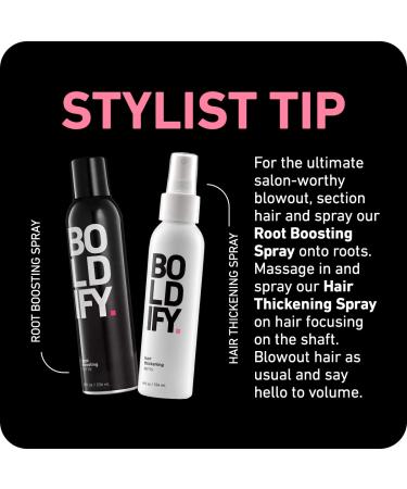 BOLDIFY Hair Thickening Spray - Volumizing Hair Products for All Genders - Hair Volumizer and Texture Spray - Hair Thickening Spray for Women and Men - 4oz Natural Formula - Buy Online on GoSupps.com