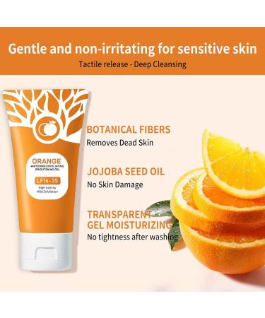 BAInuai Exfoliating facial gel for women brightening orange deep cleansing and smoothing - Buy Online on GoSupps.com