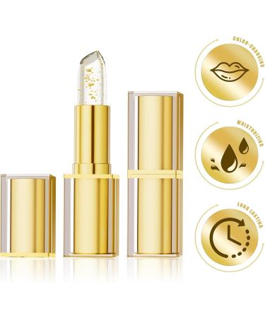 Transparent Loupstick - Gold Foil to Color Changing Lipstick | Magic Temperature Change Lipstick | Gold Color Change Lipstick | Change Flow - Buy Online on GoSupps.com