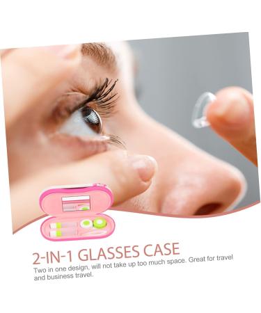 Buy Healeved Double-Layer Glasses Case for Children - Pink Terrarium Design | Practical Lensing Holder & Contact Lens Solution Bottle - 16.5x7x5.5cm | International Shipping - Buy Online on GoSupps.com
