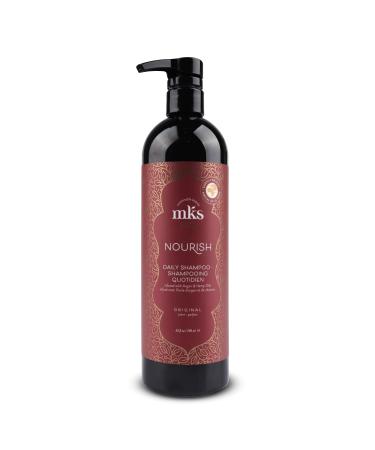 MKS eco Nourish Shampoo Original Scent - 25 fl oz - Cleanses Strengthens & Repairs - Ideal for Fine Hair Safe for Color Treated Hair - Moroccan Argan Oil Hemp Seed Oil - Vegan Cruelty Free
