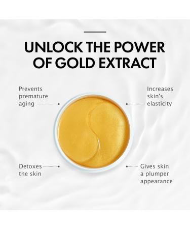 Depology Restoring Hydrogel Under Eye Patch - 60 Brightening Caffeine Gold Pads for Dark Circles Puffiness & Wrinkles - Travel-Friendly - Buy Online on GoSupps.com