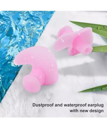 Soft Gel Swimming Ear Plugs - Reusable Silicone for Kids & Adults | Comfortable Bulk Pink Ear Plugs for Showering Bathing & Snorkeling - Buy Online on GoSupps.com