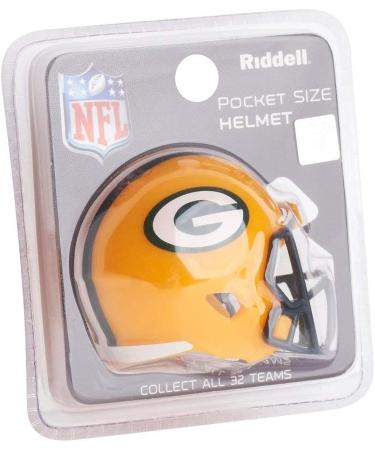 Green Bay Packers NFL Riddell Speed Pocket PRO Micro/Pocket-Size/Mini Football Helmet - Buy Online on GoSupps.com