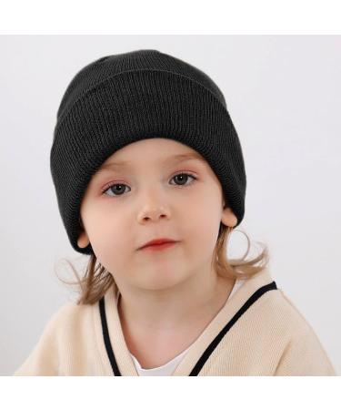 XYIYI Newborn Baby Winter Beanie Hat Mitten Set - Warm Knitted Hat Glove Set for Boys Girls 3-18 Months - Black2 - Buy Online on GoSupps.com
