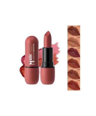 Rouge l vres velours mat 6 couleurs antiadh sives durables pour les femmes maquillage l vres l preuve des taches et l preuve des transferts rouge l vres lisse et cr meux 1 unit (Lot de 1) red-1