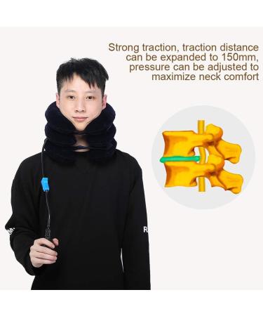 KUIKUI Portable Neck Traction Device Relieve Neck Pain and Fatigue with Ergonomic Design Inflatable Pillow Collar and Adjustable Pressure - Buy Online on GoSupps.com