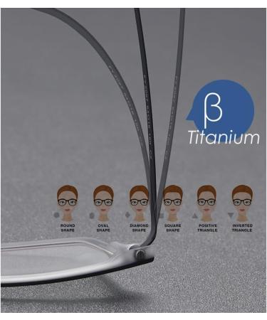 TR Titanium Reading Glasses for Men & Women - Lightweight Blue Light Blocking Eyeglasses 1.5x - Flexible & Stylish - Buy Online on GoSupps.com