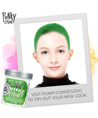 Punky Spring Green Semi Permanent Hair Color - Vegan, Non-Damaging Dye | 3.5oz Lasts Up to 35 Washes - Buy Online on GoSupps.com
