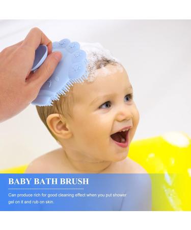 FRCOLOR 2pcs Infant Bath Sponge Brush with Silicone Scrubber - Baby Shower Care Set - Buy Online on GoSupps.com