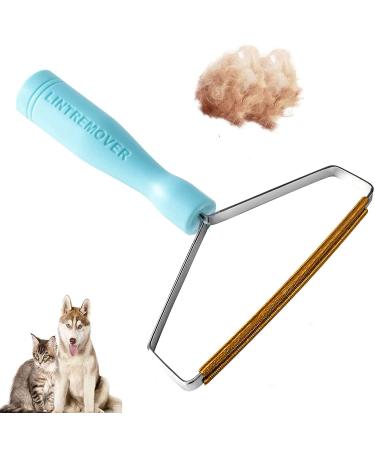 Lint Remover,wcjjgm Pet Hair Remover Pro,Carpet Lint Scraper and Carpet Rake,Cat Dog Hair Remover Fur Removing Tool for Rugs,Couch&Pet Towers,Furniture and Clothes,Gets Every Hair!(1PCS-Blue)