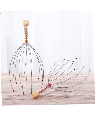 Beavorty Hand Massage Devices - 12 STK Scalp Massage Brushes & Hand Scrubbers for Hair Washing - Steel & Wood Hand Massager Tools - Buy Online on GoSupps.com