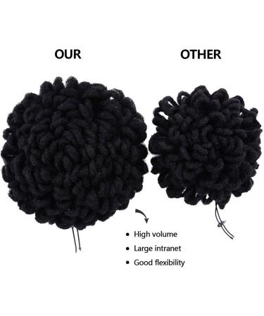 Hair Bun Hairpiece for Women Dreadlocks Bun Afro Puff Drawstring Ponytail Hair Bun Hairpieces Braided Chignon Faux Loc Braids Buns Synthetic Clip in Hair Extensions for Women Hair Chignons(99JHBUGH350 - Buy Online on GoSupps.com
