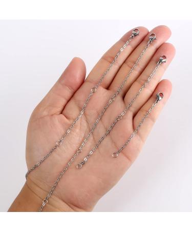 4pcs Silver Necklace Extender Set - 2/4/6/8 Inches Chain Extenders for Necklaces and Bracelets - Jewelry Making Accessory for Women and Men - Buy Online on GoSupps.com