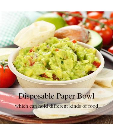 100 Pack 12oz Disposable Paper Bowls - Eco-Friendly Natural Bagasse, Heavy Duty Compostable Bowls for Parties & Catering - Buy Online on GoSupps.com