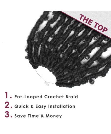 Niseyo 6 Packs Butterfly Locs Crochet Hair 12 Inch - Distressed Locs Crochet Braids in Natural Black (1B) - Pack of 6 - Buy Online on GoSupps.com