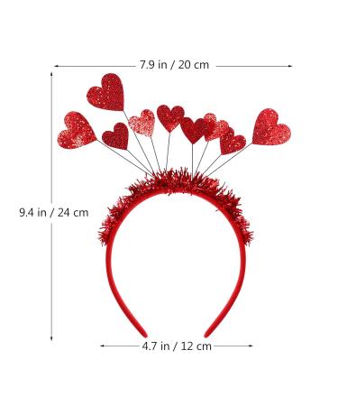 Minkissy 2 Pieces Heart Hair Tillettes - Valentine's Day Headband for Women & Girls | Perfect for New Year & Christmas Photo Props - Buy Online on GoSupps.com