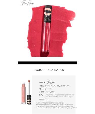  G n rique Interookie Matte Lip Glaze Bling Matte Lip Color Lipstick Crystal Diamond Fine Glitter (202) - Buy Online on GoSupps.com