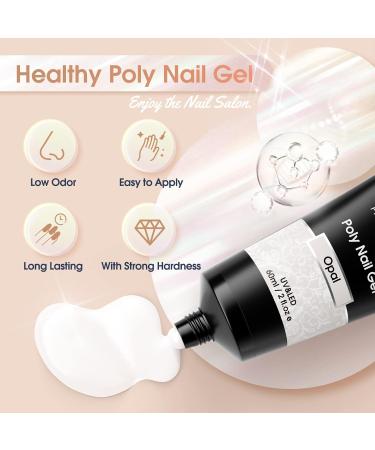 Rosalind Poly Nail Gel Set - 2PCs White 60ml | Quick Extension Builder for Beginners & Professionals | Acrylic Nail Gel for Salon & DIY - Buy Online on GoSupps.com