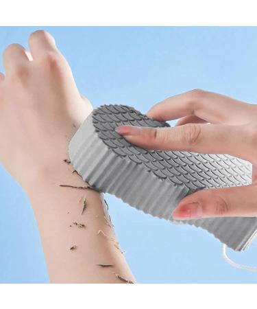 Exfoliating Bath Sponge - Soft Reusable Shower Brush for Dead Skin Removal - Gray Adult Bath Accessory - Buy Online on GoSupps.com