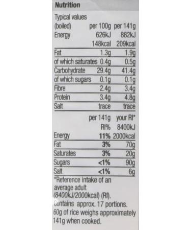 Morrisons Easy Cook Brown Long Grain Rice 1kg - Pack of 1 - Buy Online on GoSupps.com