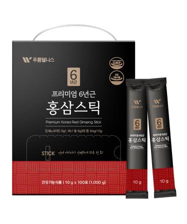 K-Herb Korean Red Ginseng Sticks Premium Red Ginseng Sticks  Liquid Portable Sticks with Korean Red Ginseng Extract No Preservatives (Ginseng Ginsenoside 3mg 100p)