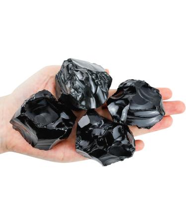 Xiannvxi 2 Large Obsidian Stone Set - 100% Natural Healing Crystals - Premium Gemstones & Waterstones - 4PCS J-Obsidian - Buy Online on GoSupps.com
