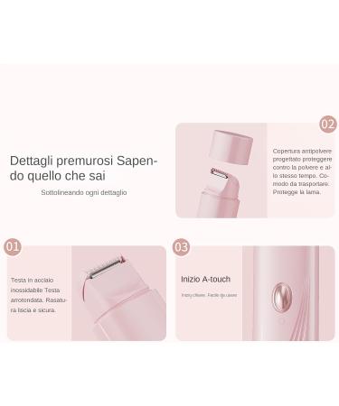 Wezalget Womens Electric Shaver Double Head Womens Electric Shaver Leg Removal Sensitive Skin Daily Shaving Bikini Pink - Buy Online on GoSupps.com