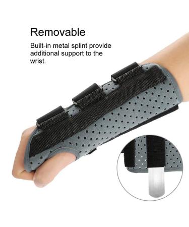 Lightweight Black Wrist Brace & Support for Pain Relief | Carpal Tunnel Sprains & Strains (Right M) - International Shipping Available - Buy Online on GoSupps.com