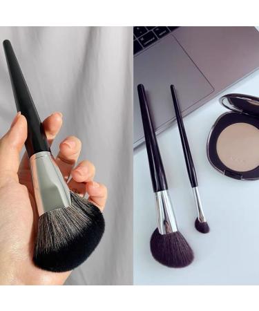 Angled Blush Brush & Large Powder Mineral Makeup Brush - Perfect for Daily Foundation & Blush Application (Black - Buy Online on GoSupps.com
