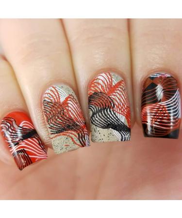 Alexnailart Line Geometry Nail Stamping Plate Set (GE005) - Nail Art Tools - Buy Online on GoSupps.com