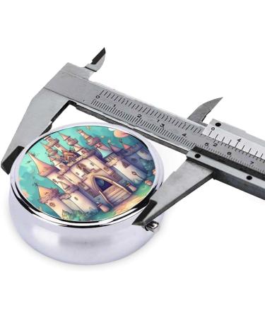 Classical Castleround Pill Box - 3 Compartment Portable Travel Organizer for Medication - Buy Online on GoSupps.com