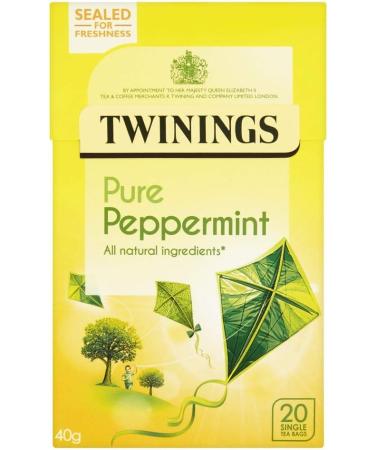 Twinings Pure Peppermint Tea - 20 Bags - Refreshing Mint Flavor - 20 Count Pack - Buy Online on GoSupps.com