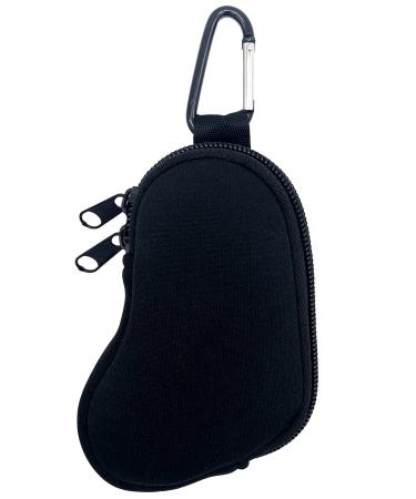 Wanty Asthma Inhaler Holder Neoprene Protective Portable Carrying Bag Travel Inhaler Mini Case Sleeve for L-Shaped Inhaler Inhaler Not Included (Black)