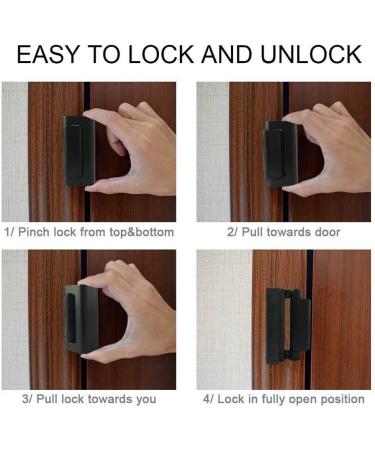 2 Pack Door Reinforcement Locks with 8 Screws Withstand 800 Lbs Home Security Door Lock for Toddler Childproof Door Lock (Black) - Buy Online on GoSupps.com