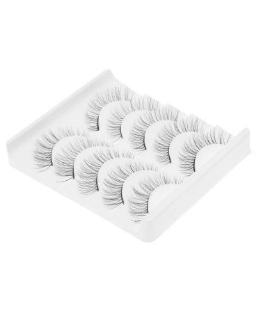 KALLORY 5 Pairs Cat Eye Lashes Natural Look Wispy 3D Short False Lashes Pack Soft Faux Eyelashes for Makeup Supplies 1 Count (Pack of 1) Black