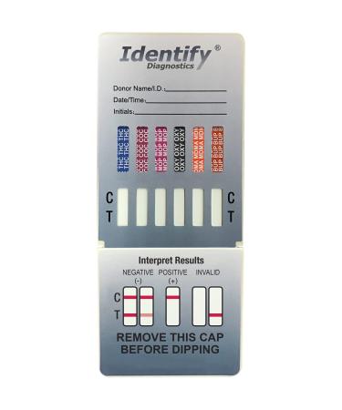 5 Pack Identify Diagnostics 12 Panel Drug Test Dip - Testing Instantly for 12 Different Drugs THC, COC, MOP, OXY, MDMA, BUP, AMP, BAR, BZO, MET, MTD, PCP ID-CP12-DIP (5)