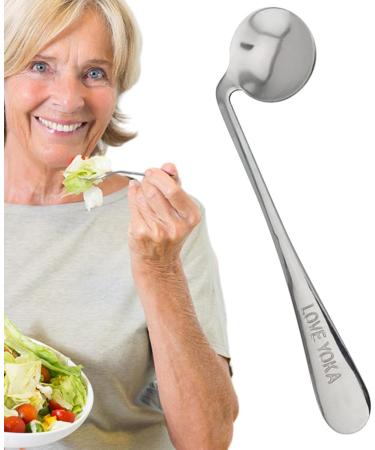 Old Man Elbow Spoon Angled Eating -Feeding Spoon Utensil Elder Feed Nursing Utensil Convenient for Elderly Seniors and Disabled Adults Rowces Left Hand - Spoon - Buy Online on GoSupps.com