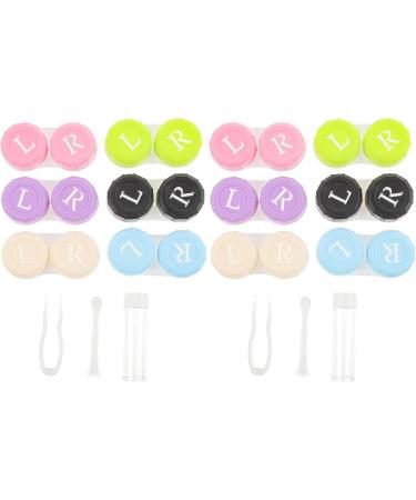 Exceart Colored Contact Lenses Case - Compact Left/Right Holder with Tools for Daily Use - Ideal for Travel & Outdoor - Buy Online on GoSupps.com