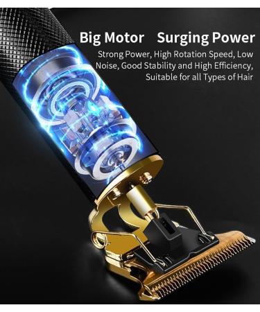 Yamloveme Trimmer Professional Cordless Hair Clipper Hair Edgers Clippers for Men Electric Hair Zero Gapped Hair Clippers with 4 Different Combs (2PCS-D) - Buy Online on GoSupps.com